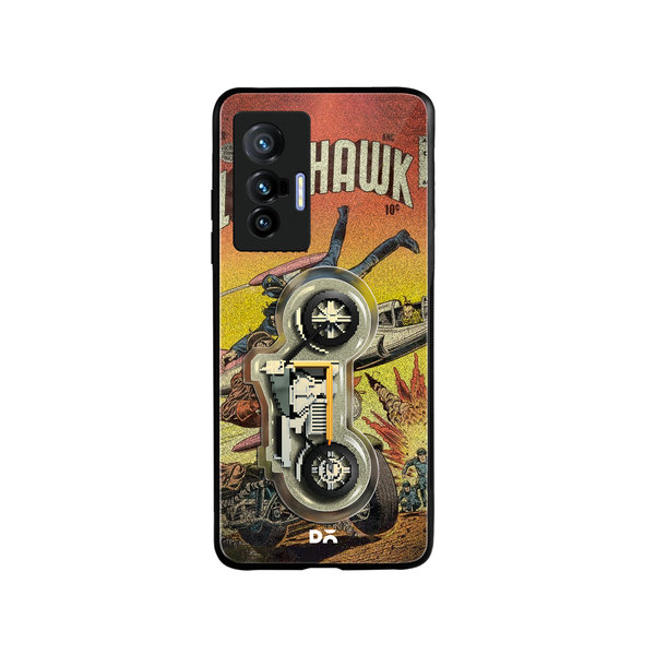 

DailyObjects Black Hawk Glass Case Cover For Vivo X70