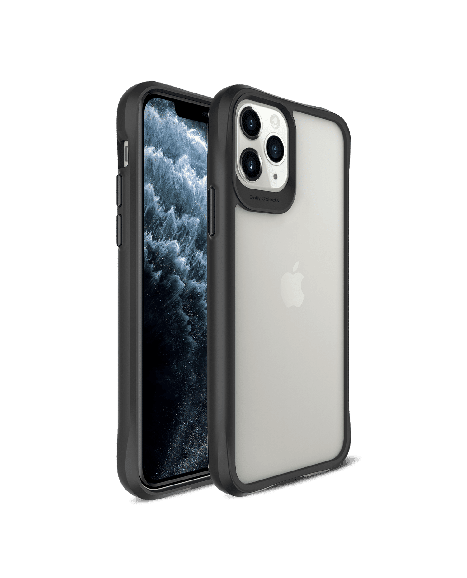 DailyObjects Black Hybrid Clear Case Cover for iPhone 11 Pro Max Black Iphone 11 Pro Max Covers Cases Online in India