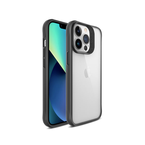 DailyObjects Black Hybrid Clear Case Cover for iPhone 13 Pro