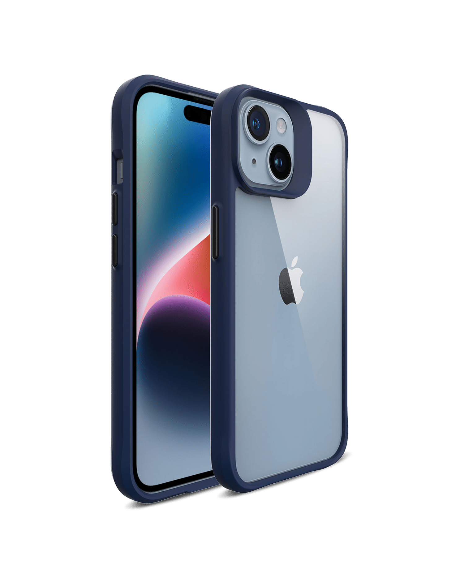 Phone Case for iPhone 15 Plus,Transparent Hard PC+Soft TPU Case Hybrid  Cover