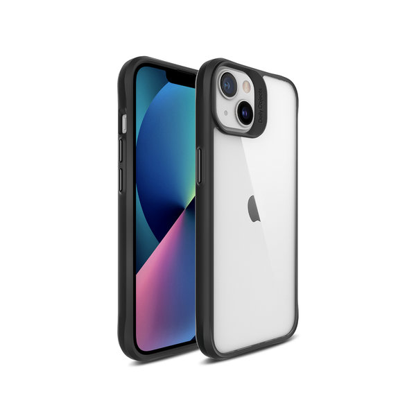 

DailyObjects Black Hybrid Clear Case Cover for iPhone 15 Plus