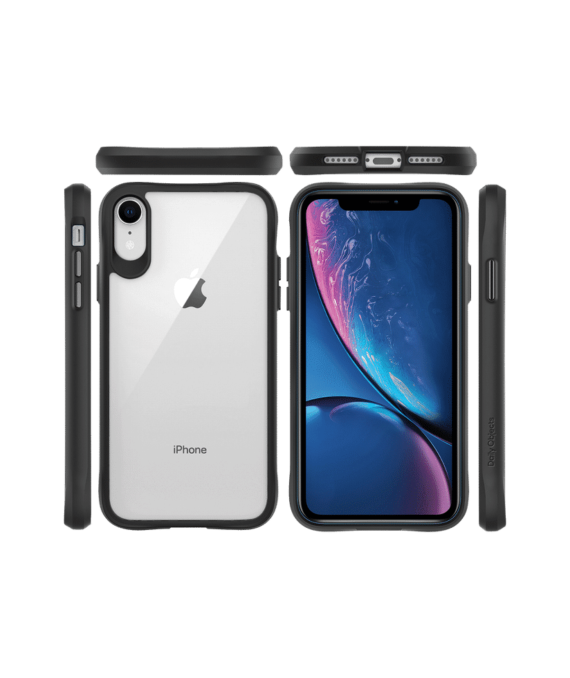 Dailyobjects Black Hybrid Clear Case Cover For Iphone Xr | Black - Iphone  Xr Covers & Cases Online In India