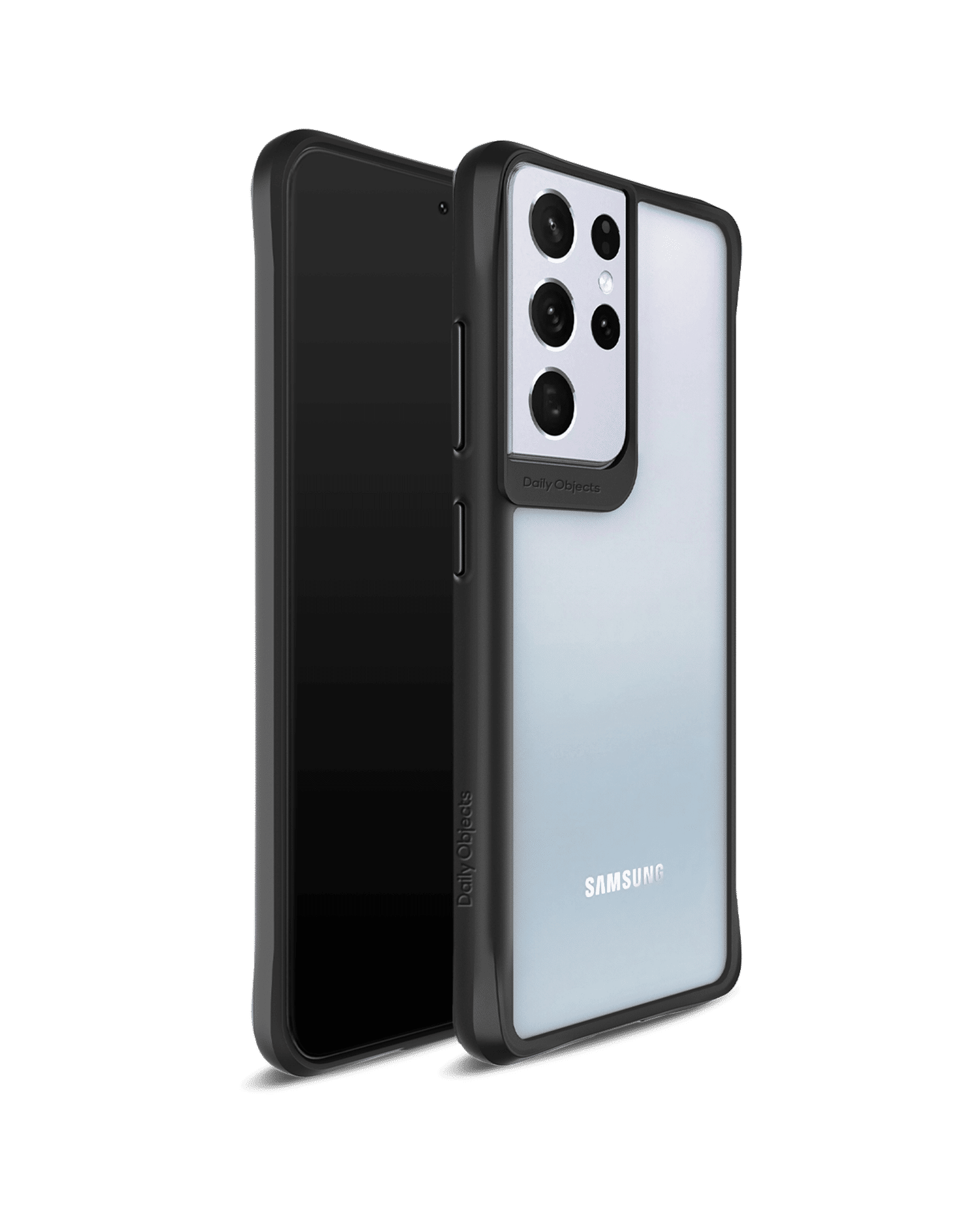 DailyObjects Black Hybrid Clear Case Cover for Samsung Galaxy