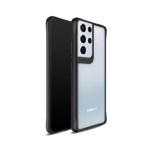 

DailyObjects Black Hybrid Clear Case Cover for Samsung Galaxy S21 Ultra