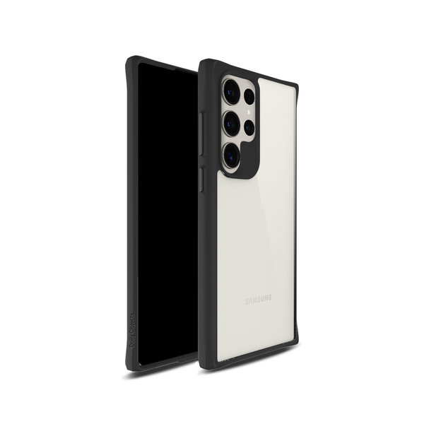 

DailyObjects Black Hybrid Clear Case Cover for Samsung Galaxy S23 Ultra