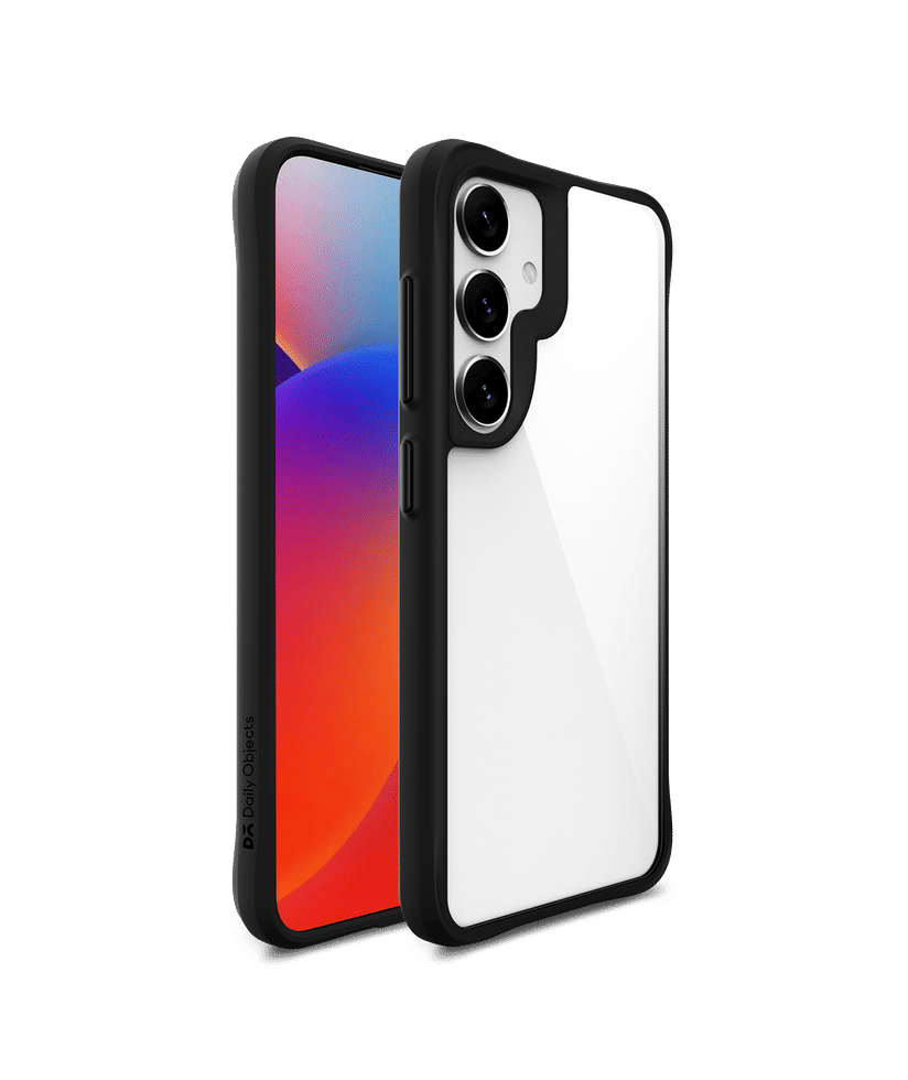 DailyObjects Black Hybrid Clear Case Cover for Samsung Galaxy S24