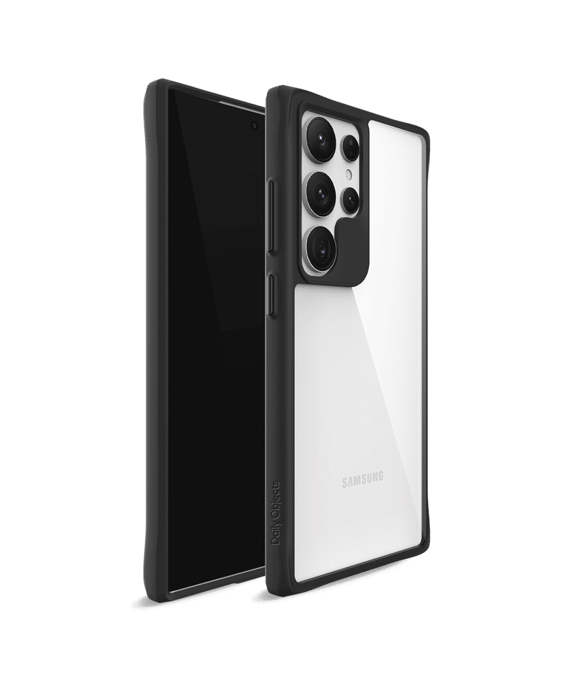 DailyObjects Black Hybrid Clear Case Cover for Samsung Galaxy S24