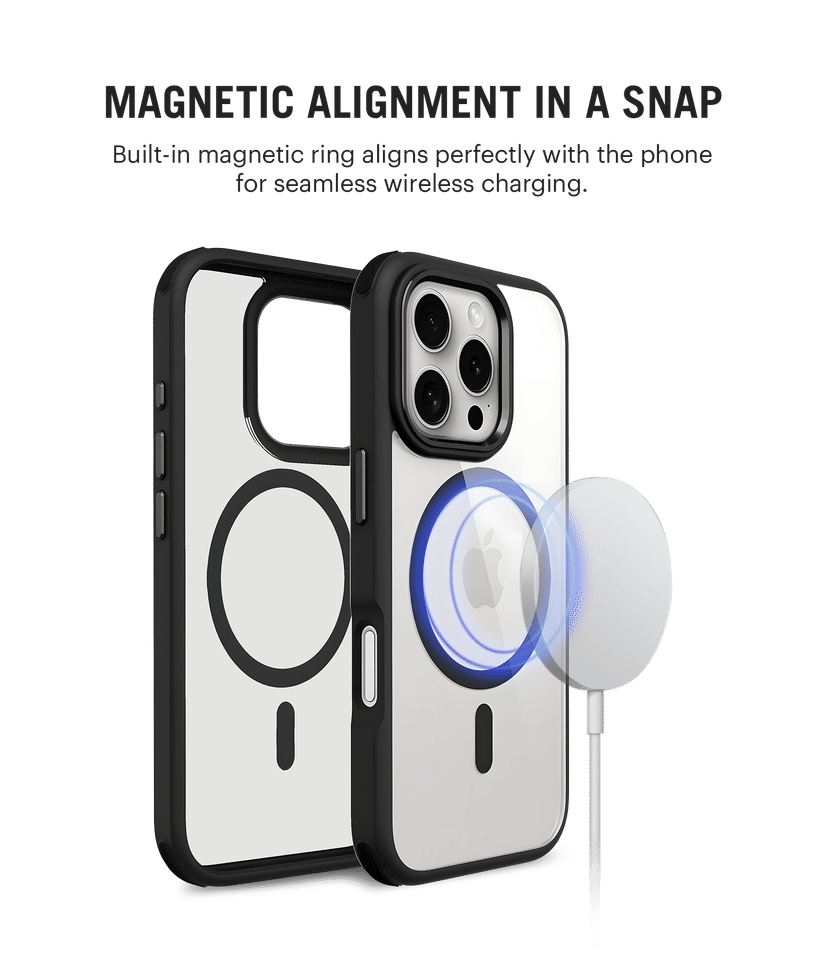 DailyObjects Black Hybrid Magnetic Armour Phone Case Cover For 