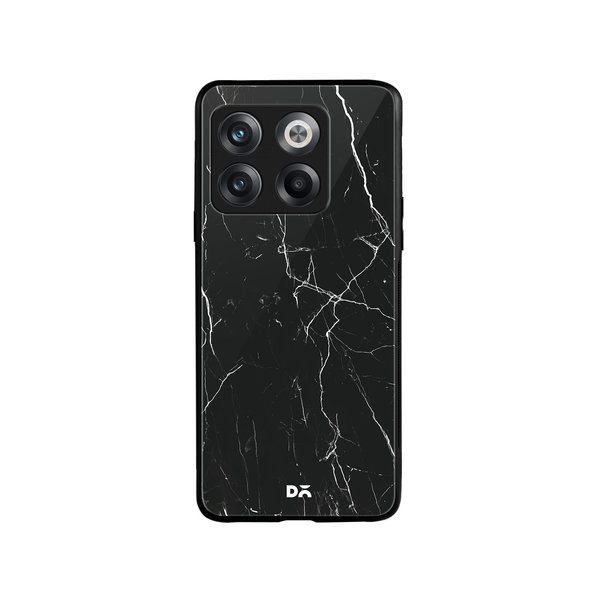 

DailyObjects Black Marble Glass Case Cover For OnePlus 10T