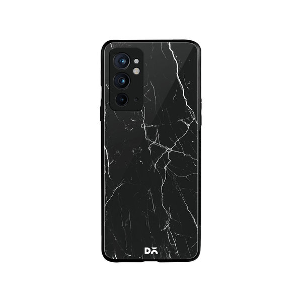 

DailyObjects Black Marble Glass Case Cover For OnePlus 9RT