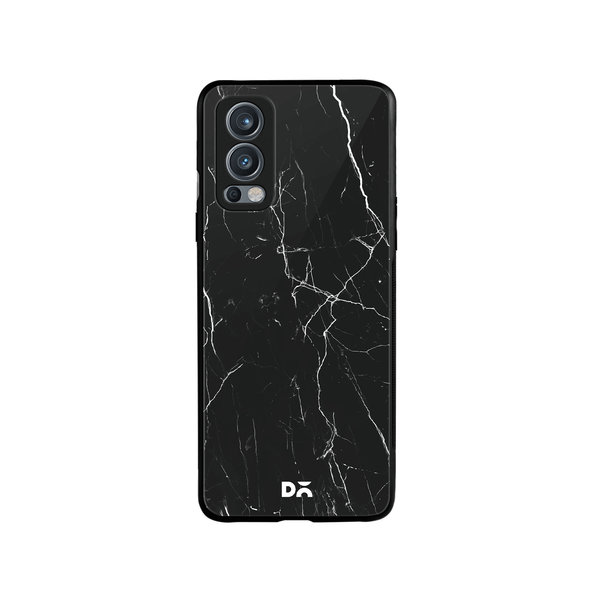 

DailyObjects Black Marble Glass Case Cover For OnePlus Nord 2