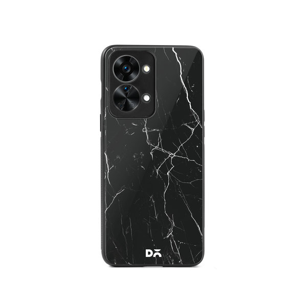 

DailyObjects Black Marble Glass Case Cover For OnePlus Nord 2T