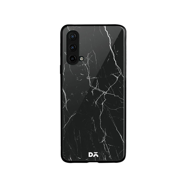 

DailyObjects Black Marble Glass Case Cover For OnePlus Nord CE