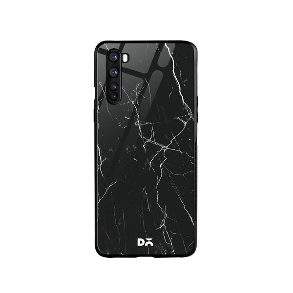 

DailyObjects Black Marble Glass Case Cover For OnePlus Nord