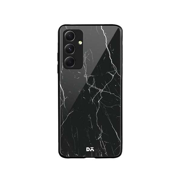 

DailyObjects Black Marble Glass Case Cover For Samsung Galaxy A54 5G