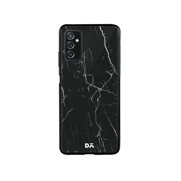 

DailyObjects Black Marble Glass Case Cover For Samsung Galaxy M52