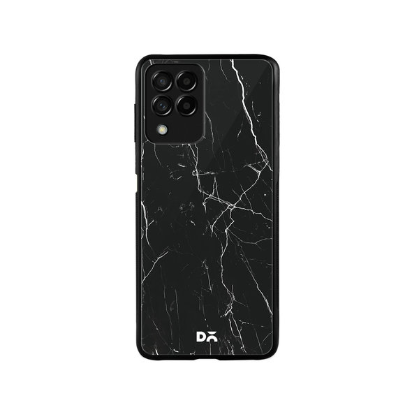 

DailyObjects Black Marble Glass Case Cover For Samsung Galaxy M53