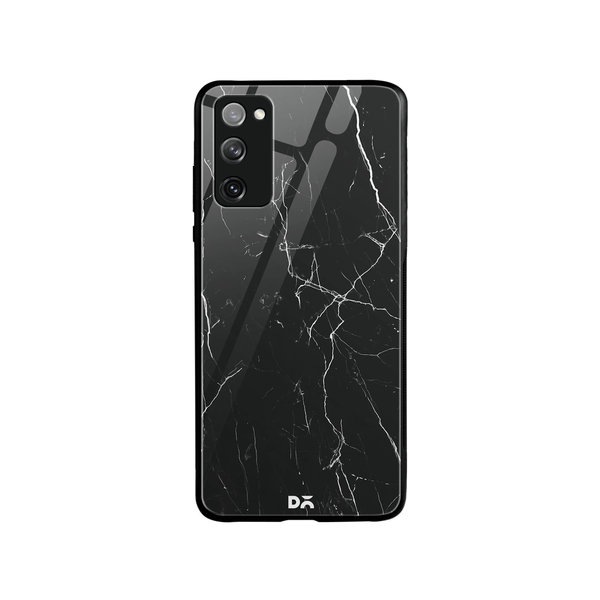 

DailyObjects Black Marble Glass Case Cover For Samsung Galaxy S20 FE