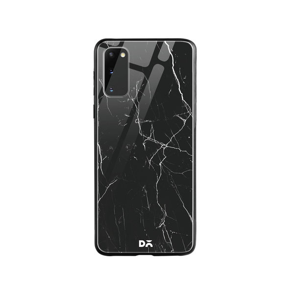 

DailyObjects Black Marble Glass Case Cover For Samsung Galaxy S20