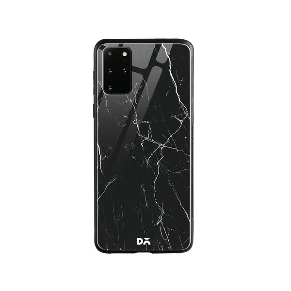 

DailyObjects Black Marble Glass Case Cover For Samsung Galaxy S20 Plus