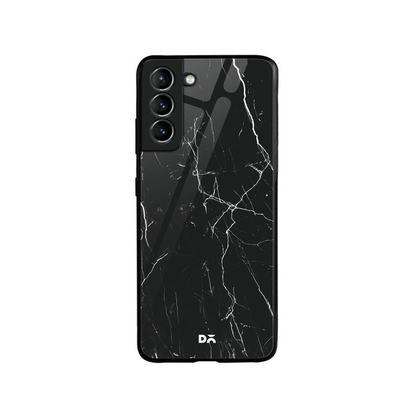 

DailyObjects Black Marble Glass Case Cover For Samsung Galaxy S21 FE