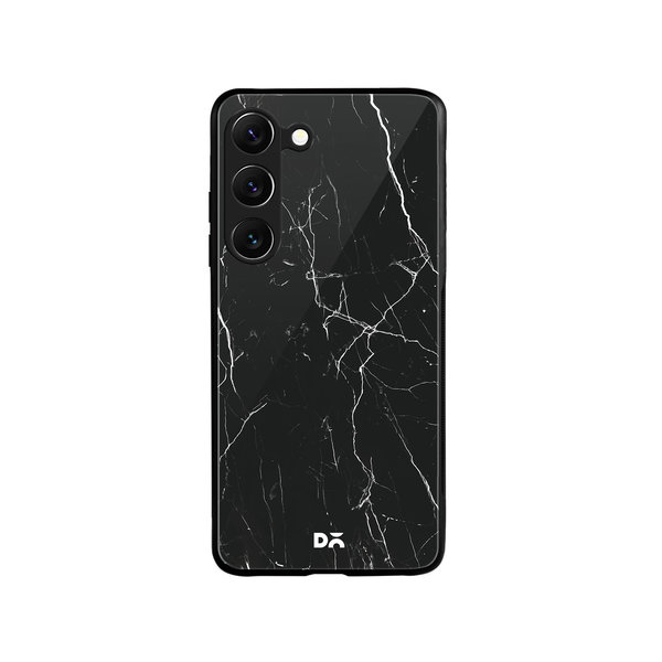 

DailyObjects Black Marble Glass Case Cover For Samsung Galaxy S23
