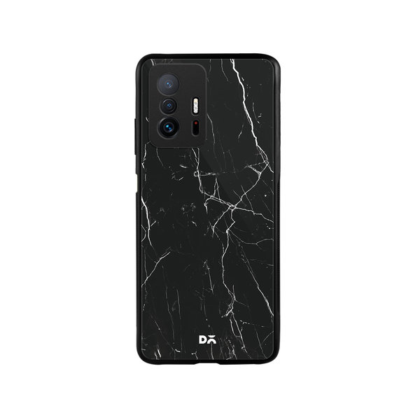

DailyObjects Black Marble Glass Case Cover For Xiaomi 11T