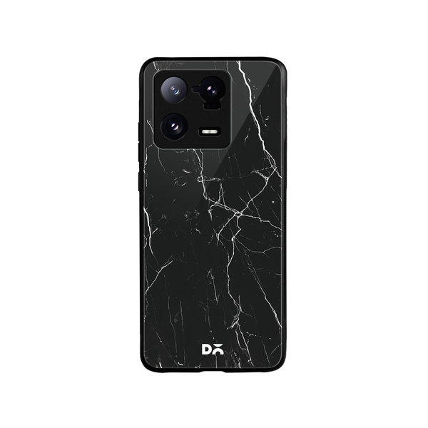 DailyObjects Black Marble Glass Case Cover For Xiaomi 13 Pro
