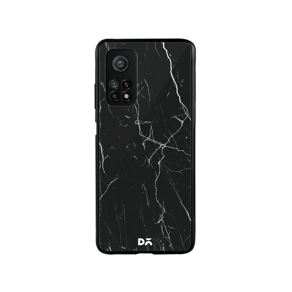 

DailyObjects Black Marble Glass Case Cover For Xiaomi Mi 10T