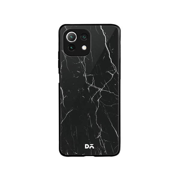 

DailyObjects Black Marble Glass Case Cover For Xiaomi Mi 11 Lite