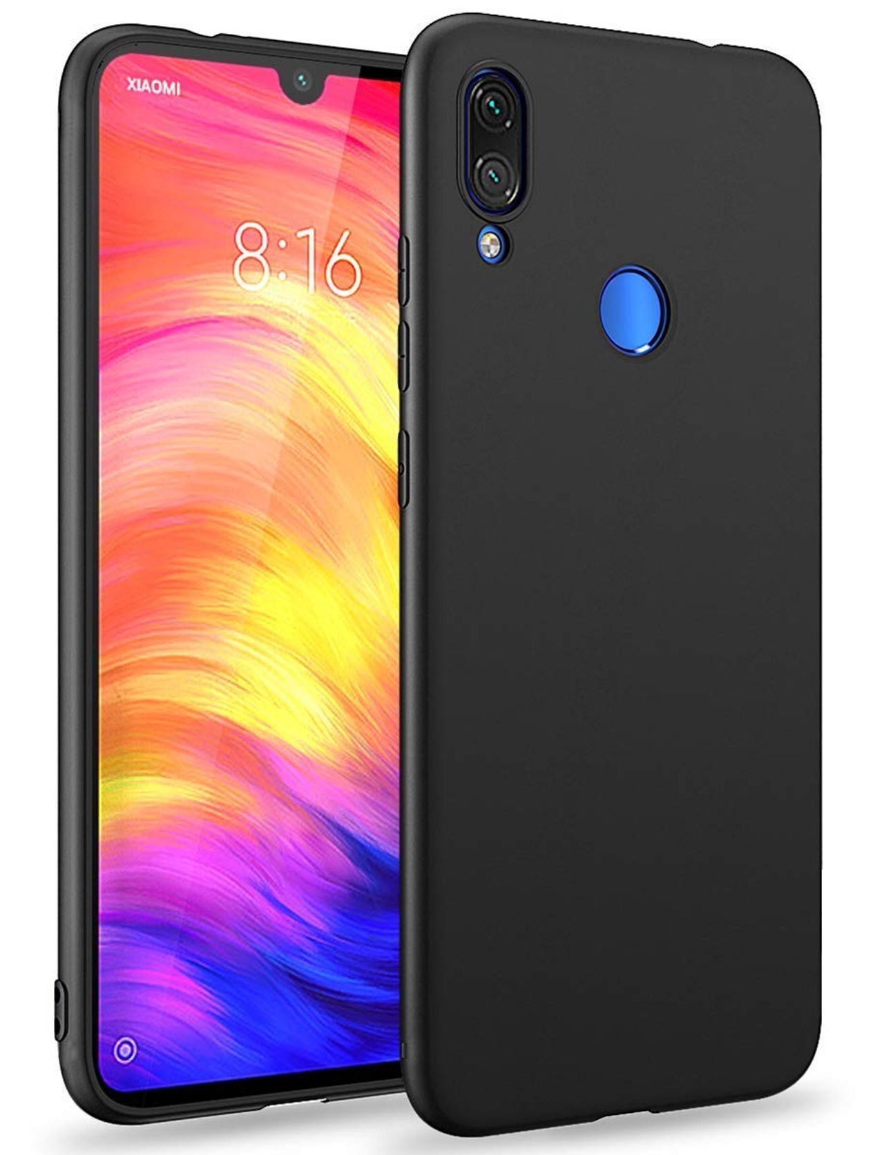 Black Matte Reveal Case Cover For Xiaomi Redmi Note 7