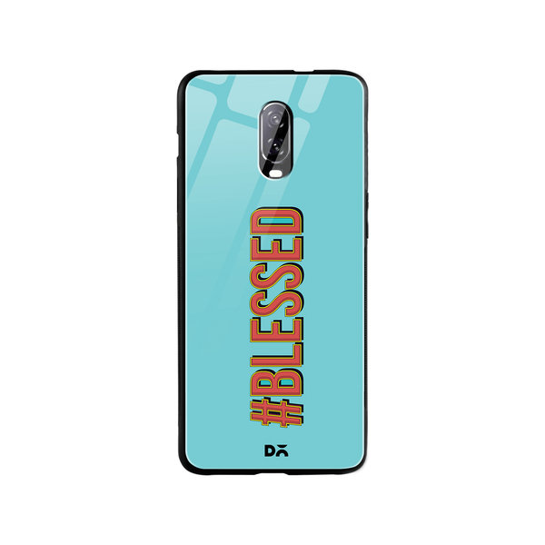 

DailyObjects Blessed Blue Glass Case Cover For OnePlus 7