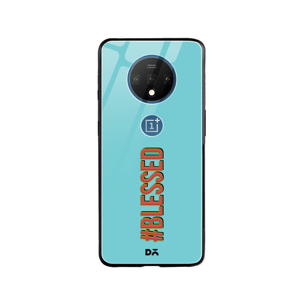 

DailyObjects Blessed Blue Glass Case Cover For OnePlus 7T
