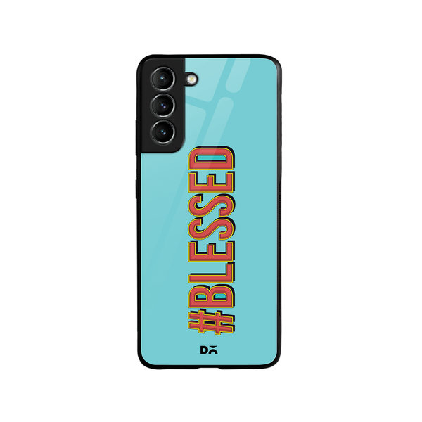 

DailyObjects Blessed Blue Glass Case Cover For Samsung Galaxy S21 Plus