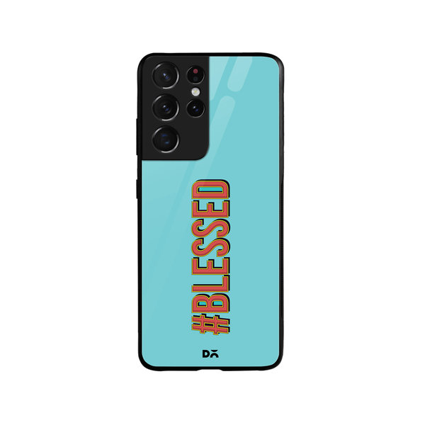 

DailyObjects Blessed Blue Glass Case Cover For Samsung Galaxy S21 Ultra