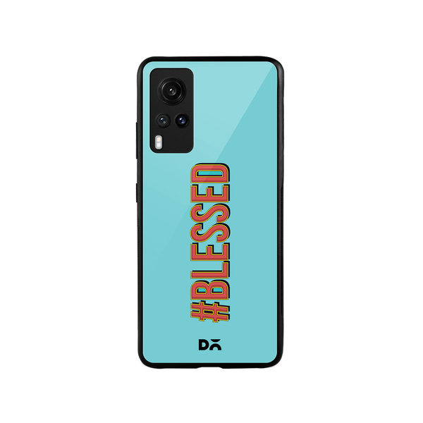 DailyObjects Blessed Blue Glass Case Cover For Vivo X60