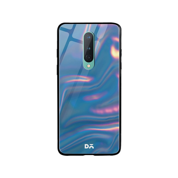 

DailyObjects Blue Holo Satin Glass Case Cover For OnePlus 8