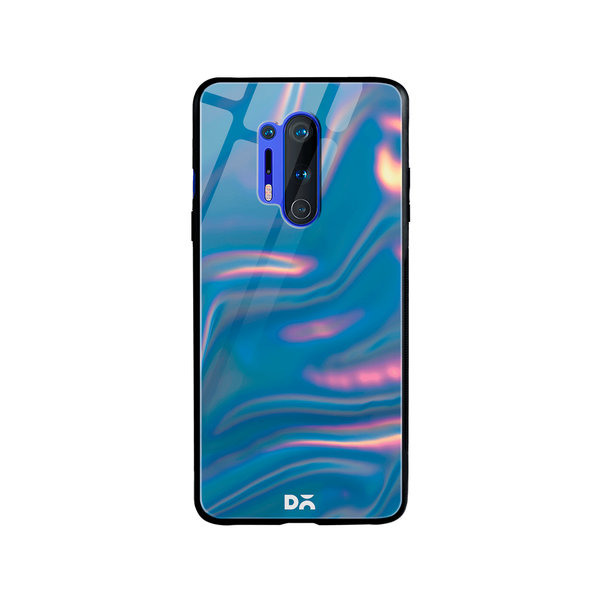 

DailyObjects Blue Holo Satin Glass Case Cover For OnePlus 8 Pro