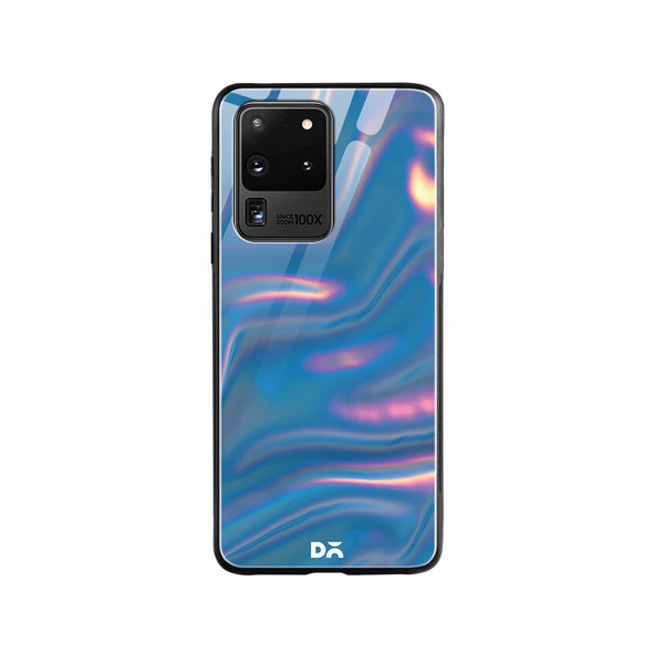 

DailyObjects Blue Holo Satin Glass Case Cover For Samsung Galaxy S20 Ultra