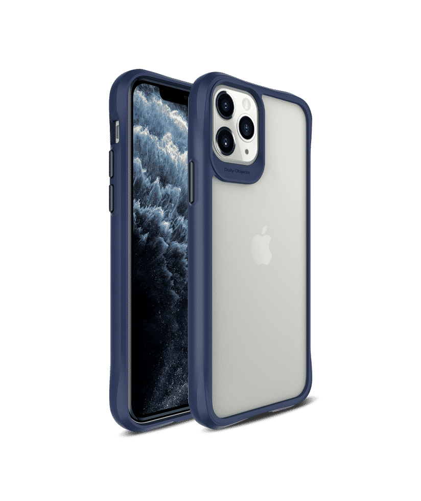 DailyObjects Blue Hybrid Clear Case Cover for iPhone 11 Pro Blue Iphone 11 Pro Covers Cases Online in India