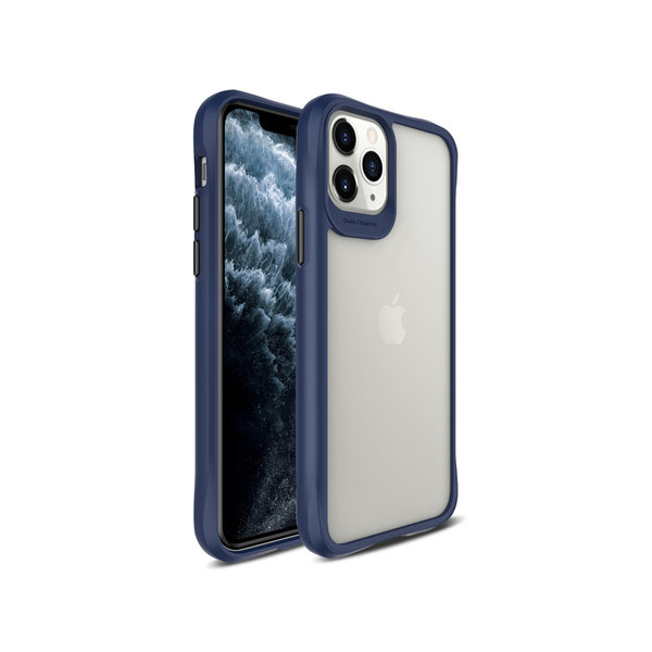 DailyObjects Blue Hybrid Clear Case Cover for iPhone 11 Pro Max