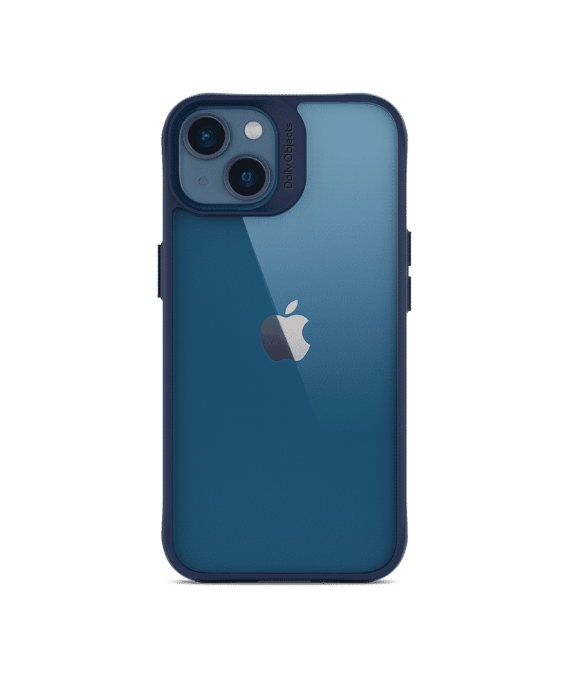 DailyObjects Blue Hybrid Clear Case Cover for iPhone 13 Blue