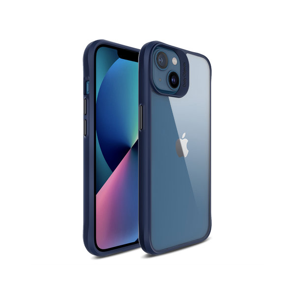 

DailyObjects Blue Hybrid Clear Case Cover for iPhone 14 Plus