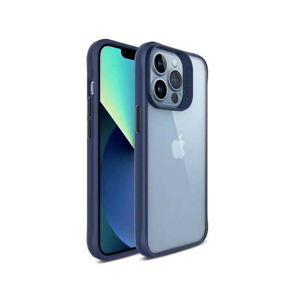 

DailyObjects Blue Hybrid Clear Case Cover for iPhone 14 Pro