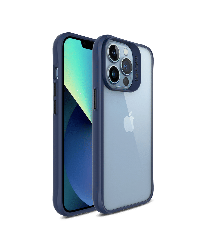 DailyObjects Blue Hybrid Clear Case Cover for iPhone 14 Pro Max 