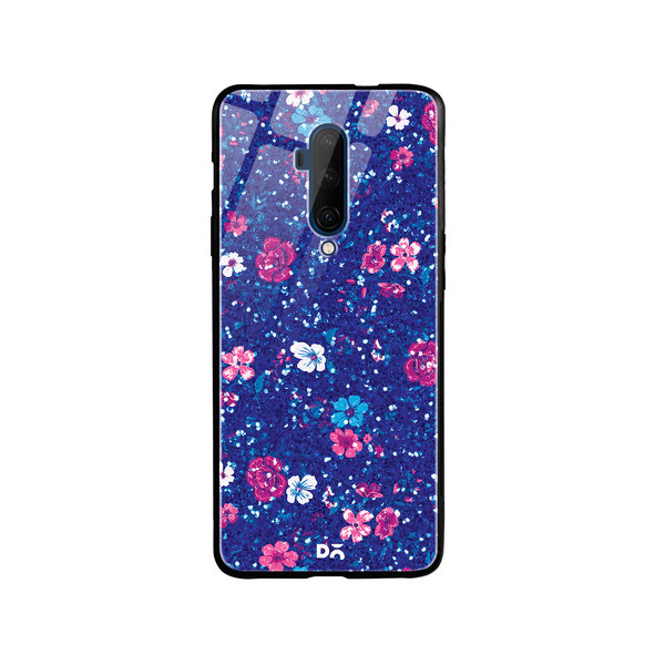 

DailyObjects Blue Marble Flowers Glass Case Cover For OnePlus 7T Pro