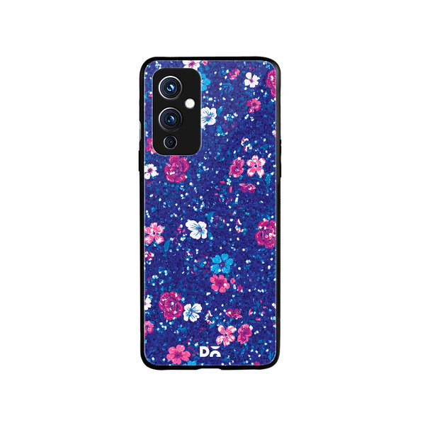 

DailyObjects Blue Marble Flowers Glass Case Cover For OnePlus 9