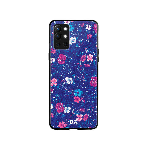 

DailyObjects Blue Marble Flowers Glass Case Cover For OnePlus 9R