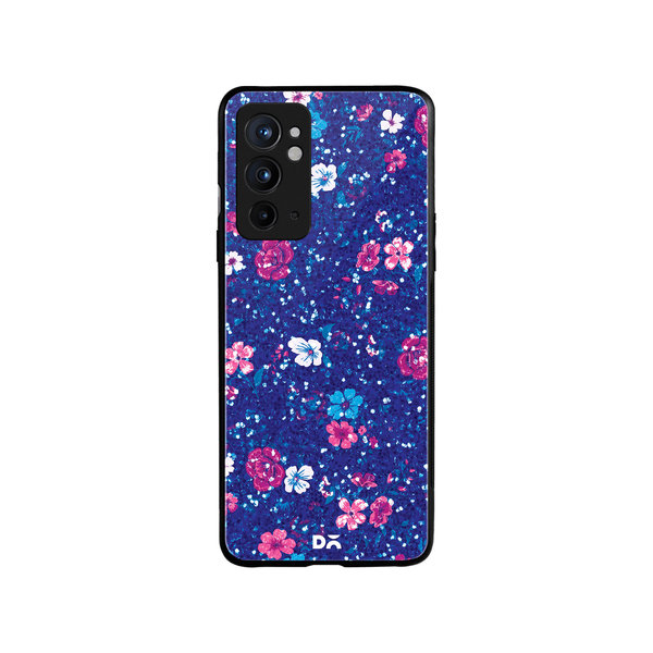 

DailyObjects Blue Marble Flowers Glass Case Cover For OnePlus 9RT