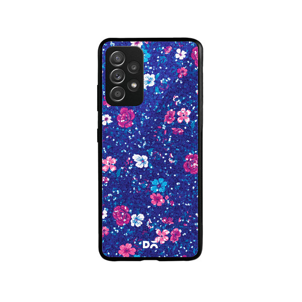 

DailyObjects Blue Marble Flowers Glass Case Cover For Samsung Galaxy A52